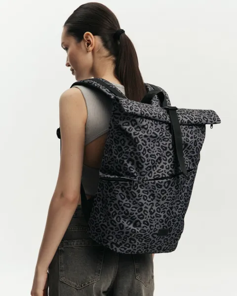 "Basic Rolltop" (23 л.) принт леопард сірий