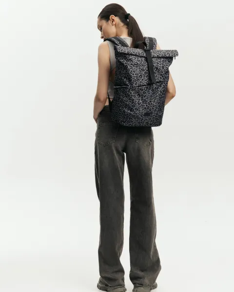 "Basic Rolltop" (23 л.) принт леопард сірий