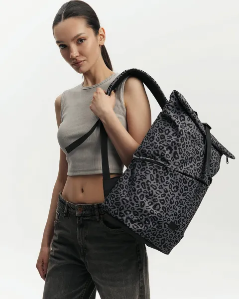 "Basic Rolltop" (23 л.) принт леопард сірий