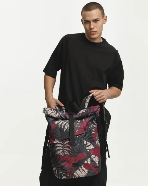"Basic Rolltop" (23 л.) принт тропік бордо