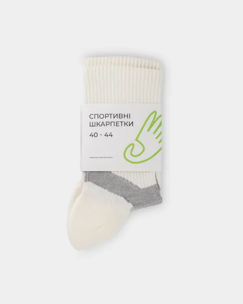 Шкарпетки спортивні унісекс, білі 40-44 р.