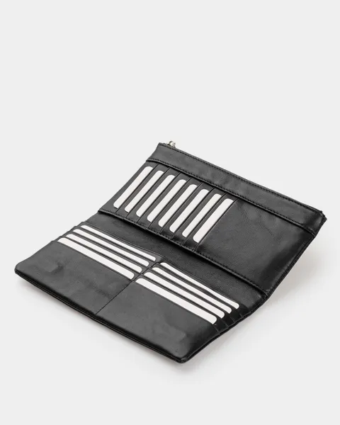 Гаманець "Zip Up" шкіряний, чорний