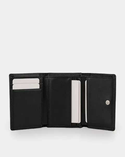 Гаманець "Trifold mini" шкіряний, чорний