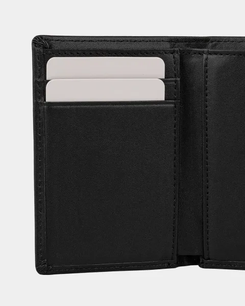 Гаманець "Trifold mini" шкіряний, чорний