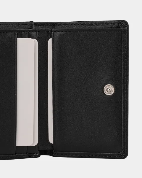 Гаманець "Trifold mini" шкіряний, чорний