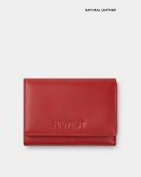 Гаманець "Trifold mini" шкіряний, червоний