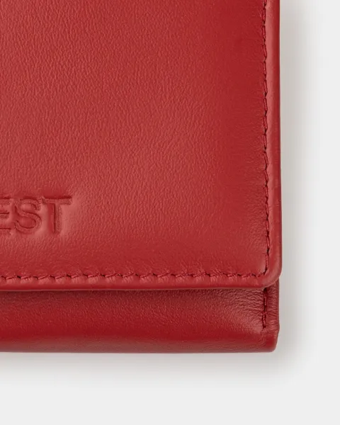 Гаманець "Trifold mini" шкіряний, червоний