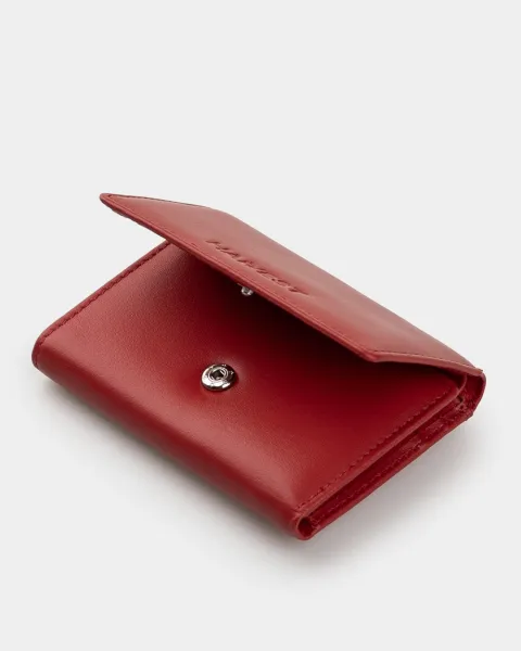 Гаманець "Trifold mini" шкіряний, червоний