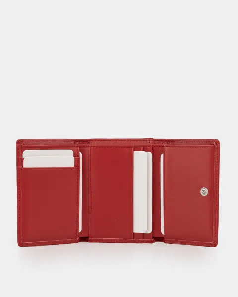 Гаманець "Trifold mini" шкіряний, червоний