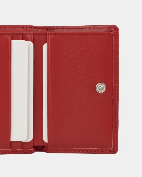 Гаманець "Trifold mini" шкіряний, червоний