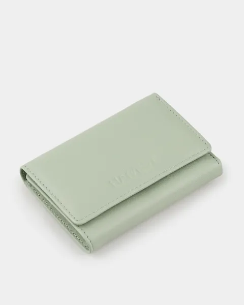 Гаманець "Trifold mini" шкіряний, ментол