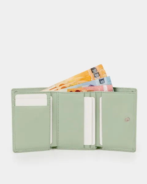 Гаманець "Trifold mini" шкіряний, ментол