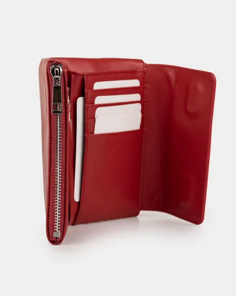 Гаманець "Trifold" шкіряний, червоний