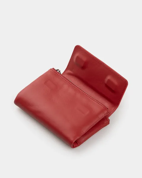 Гаманець "Trifold" шкіряний, червоний