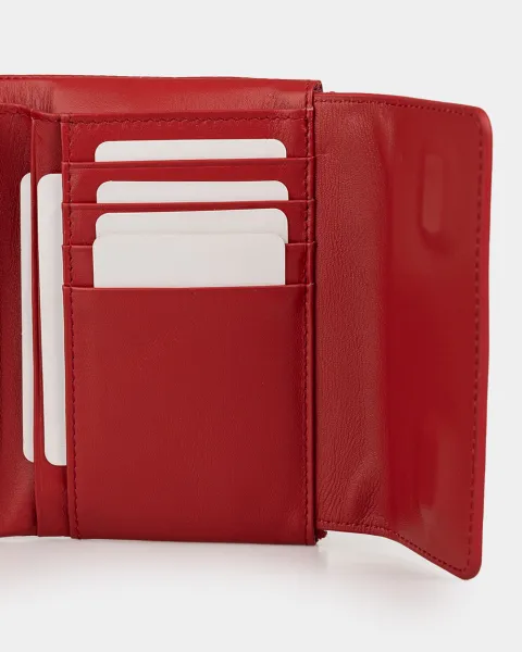 Гаманець "Trifold" шкіряний, червоний