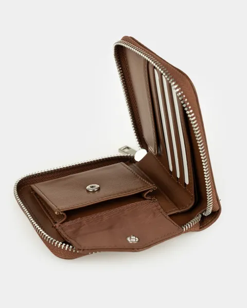 Гаманець "Zip Wallet" шкіряний, коричневий