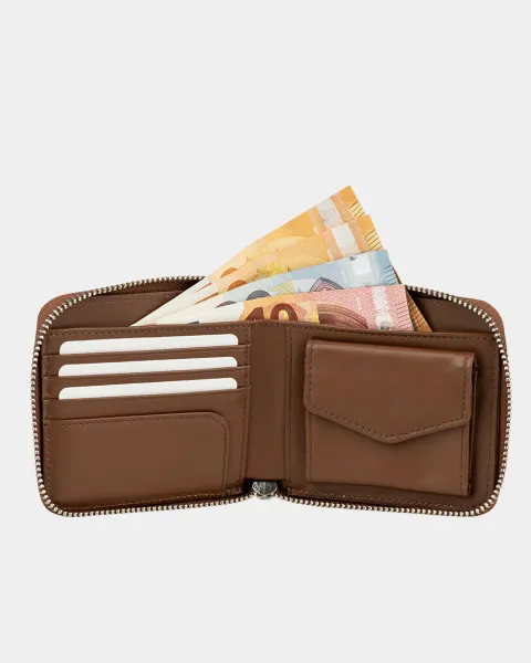 Гаманець "Zip Wallet" шкіряний, коричневий