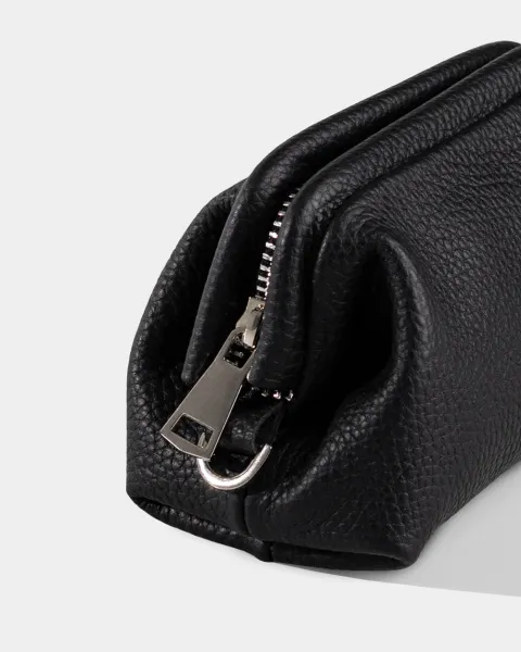 Косметичка "Kaya mini" шкіряна, чорна