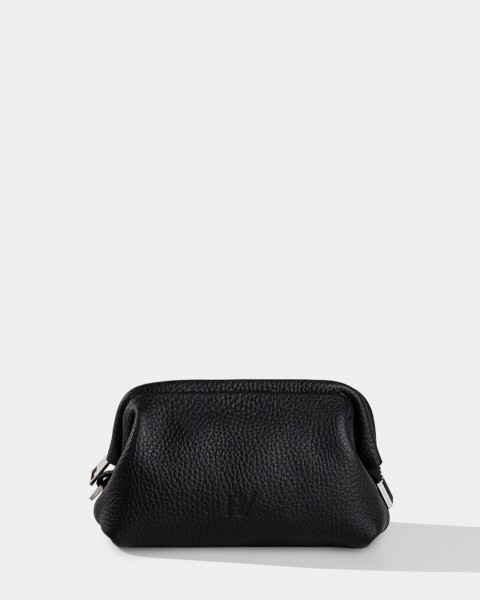 Косметичка "Kaya mini" шкіряна, чорна