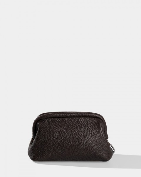 Косметичка "Kaya mini" шкіряна, коричнева