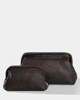 Косметичка "Kaya mini" шкіряна, коричнева
