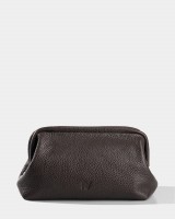 Косметичка "Kaya" шкіряна, коричнева
