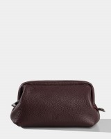 Косметичка "Kaya" шкіряна, бордова