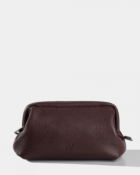 Косметичка "Kaya" шкіряна, бордова