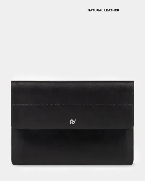 "LAPTOP CASE 01" шкіряний, чорний
