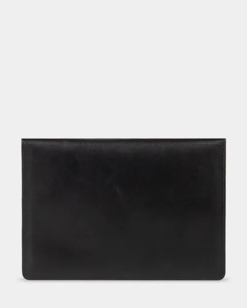 "LAPTOP CASE 01" шкіряний, чорний
