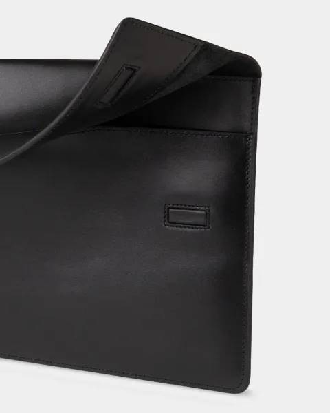 "LAPTOP CASE 01" шкіряний, чорний