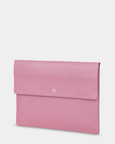 "LAPTOP CASE 01" шкіряний, рожевий