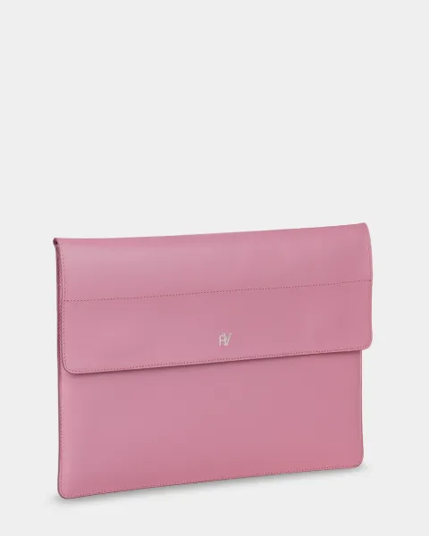 "LAPTOP CASE 01" шкіряний, рожевий