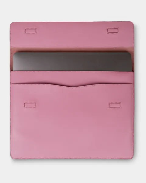 "LAPTOP CASE 01" шкіряний, рожевий