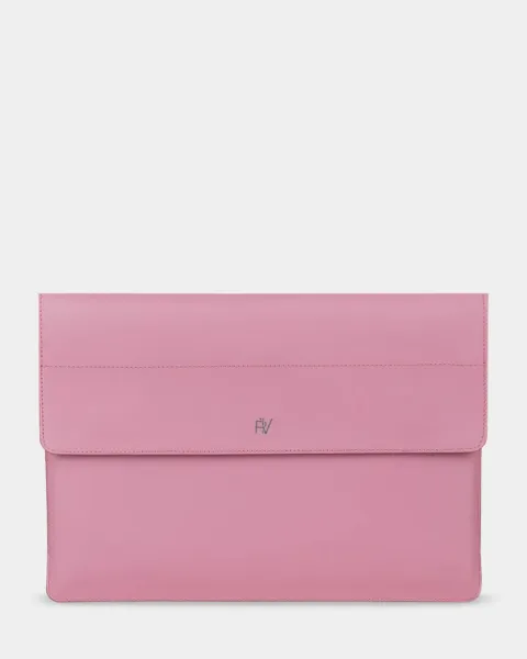 "LAPTOP CASE 01" шкіряний, рожевий