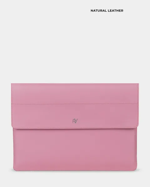 "LAPTOP CASE 01" шкіряний, рожевий