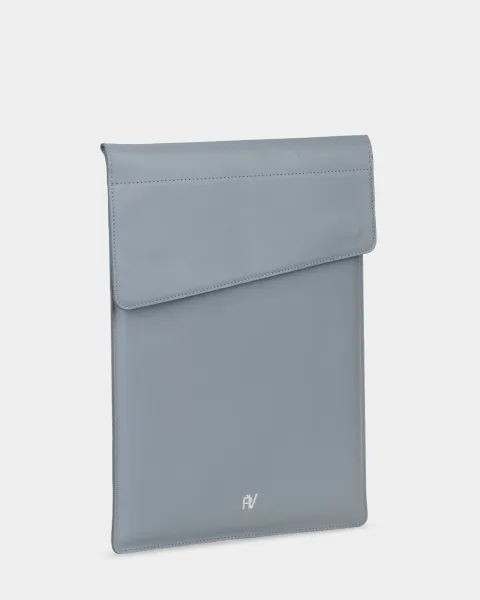 "LAPTOP CASE 02" шкіряний, блакитний