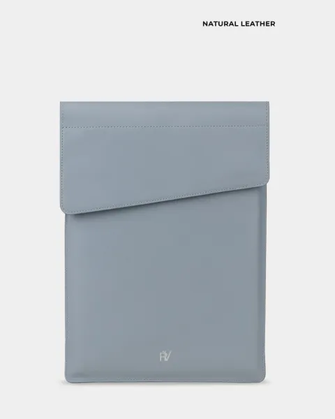 "LAPTOP CASE 02" шкіряний, блакитний
