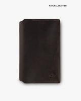 Обкладинка на паспорт "Smart" шкіряна, темно-коричнева