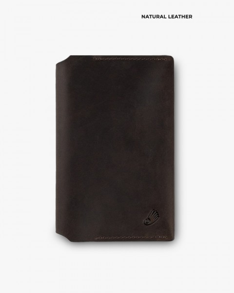 Обкладинка на паспорт "Smart" шкіряна, темно-коричнева