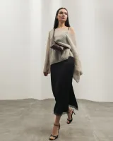 Сумка "Camellia" шкіряна, бордо