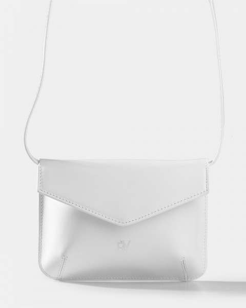 Сумка "Camellia" шкіряна, біла