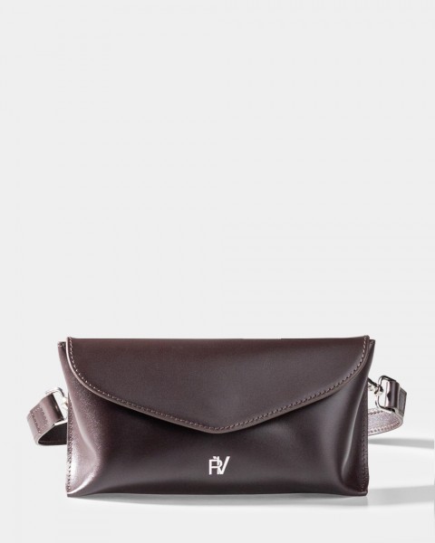 Сумка "LINE" шкіряна, темно-коричнева