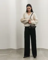 Сумка "LINE" шкіряна, темно-коричнева