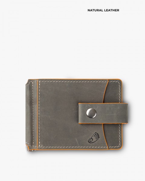 Гаманець холдер шкіряний, сірий