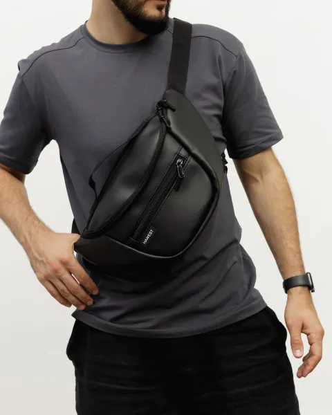 "TECH BAG" екошкіра, чорна