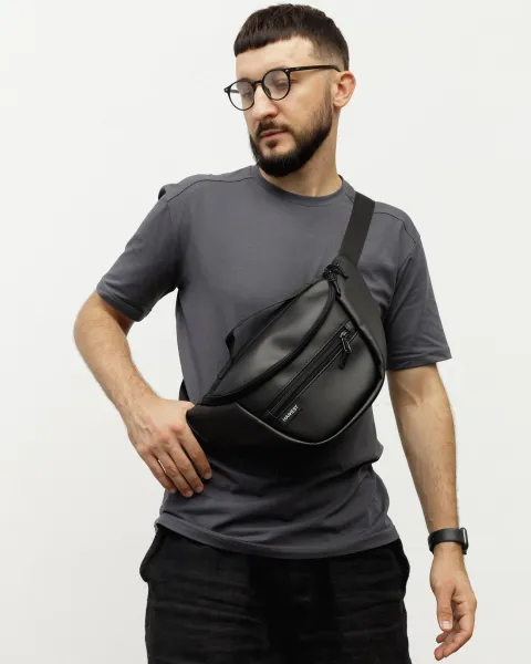 "TECH BAG" екошкіра, чорна