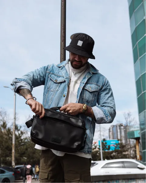 СУМКА "DAILY BAG" екошкіра, чорна