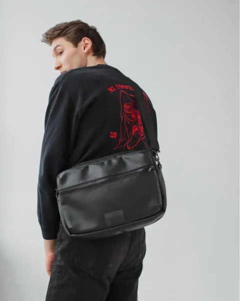 СУМКА "DAILY BAG" екошкіра, чорна