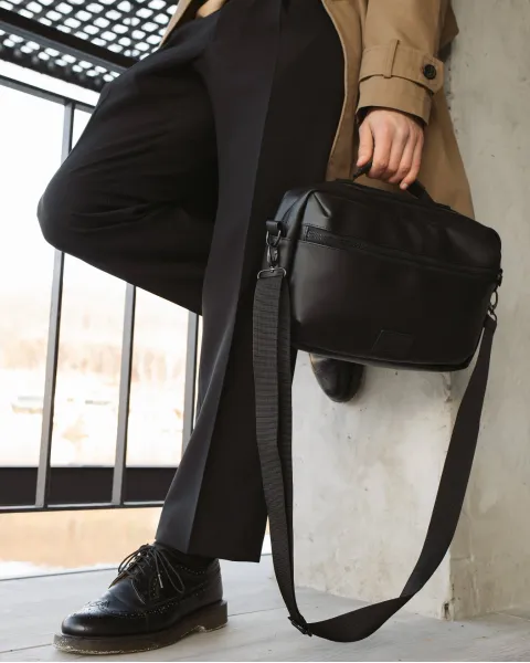 СУМКА "DAILY BAG" екошкіра, чорна